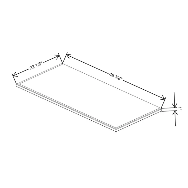Fabuwood Allure Galaxy Cobblestone 48 3/8″ W X 1″ H X 22 1/8″ D Shaker Platform For V48
