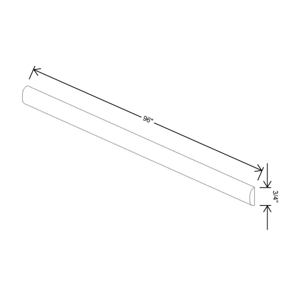 Fabuwood Allure Galaxy Cobblestone 96″ W X 3/4″ H X 1/4″ D Batten Molding