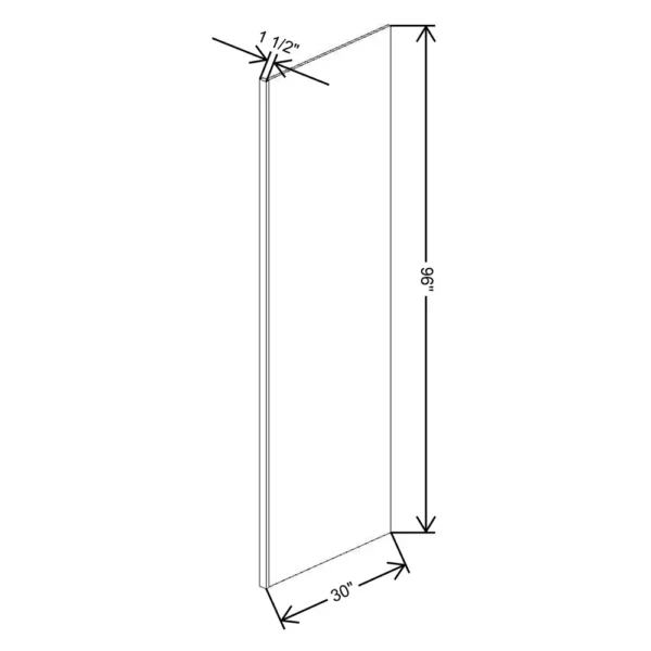 Fabuwood Allure Galaxy Desert Oak 1 1/2″ W X 96″ H X 30″ D Refrigerator End Panel