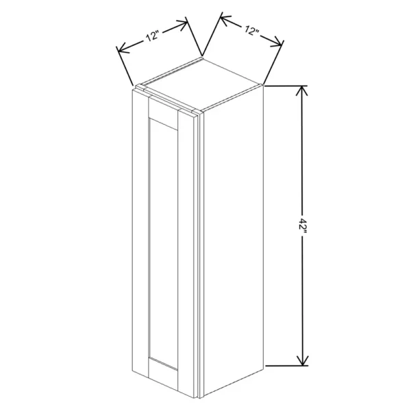 Fabuwood Allure Galaxy Desert Oak 12″ W X 42″ H X 12″ D  Single Door Wall Cabinet