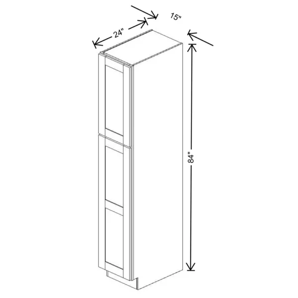Fabuwood Allure Galaxy Desert Oak 15″ W X 84″ H X 24″ D Tall Pantry Cabinet