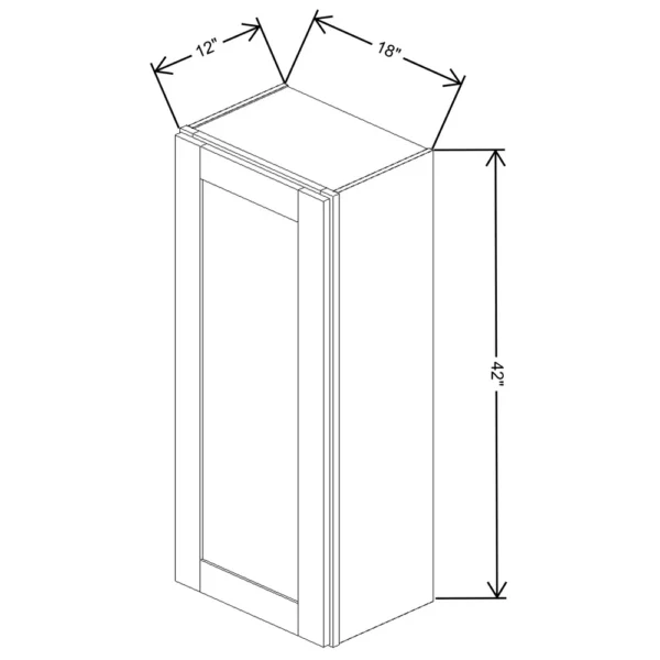 Fabuwood Allure Galaxy Desert Oak 18″ W X 42″ H X 12″ D  Single Door Wall Cabinet