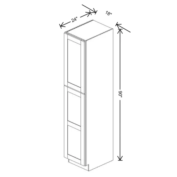 Fabuwood Allure Galaxy Desert Oak 18″ W X 90″ H X 24″ D Tall Pantry Cabinet