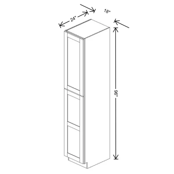 Fabuwood Allure Galaxy Desert Oak 18″ W X 96″ H X 24″ D Tall Pantry Cabinet