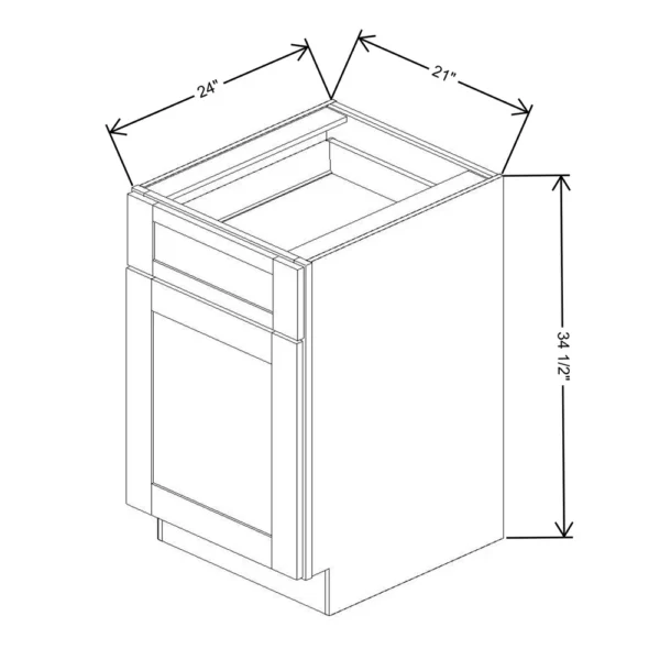 Fabuwood Allure Galaxy Desert Oak 21″ W X 34 1/2″ H X 24″ D Single Door Base Cabinet