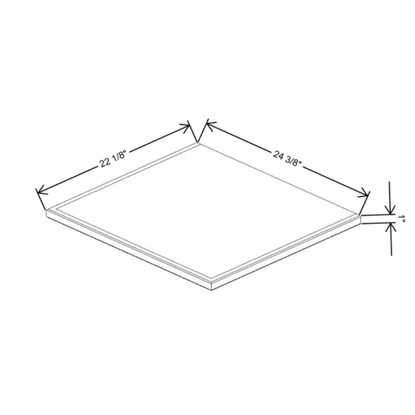 Fabuwood Allure Galaxy Desert Oak 24 3/8″ W X 1″ H X 22 1/8″ D Shaker Platform For V24