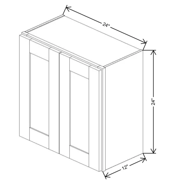 Fabuwood Allure Galaxy Desert Oak 24″ W X 24″ H X 12″ D Double Door Wall Cabinet