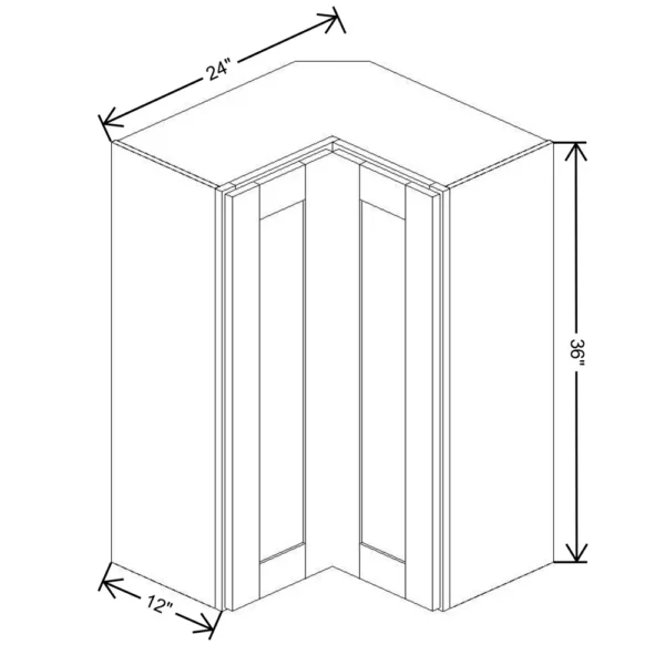 Fabuwood Allure Galaxy Desert Oak 24″ W X 36″ H X 12″ D Square Corner Wall