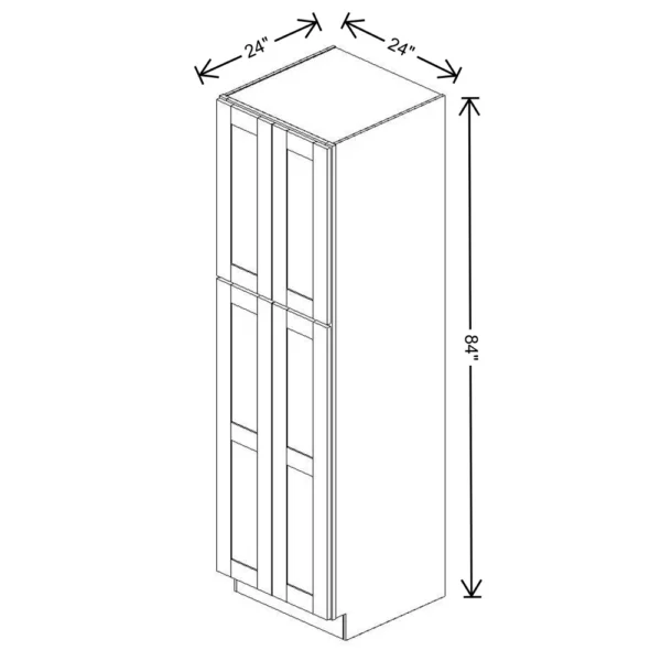 Fabuwood Allure Galaxy Desert Oak 24″ W X 84″ H X 24″ D Tall Pantry Cabinet
