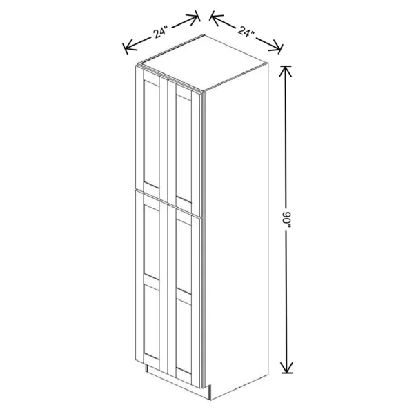 Fabuwood Allure Galaxy Desert Oak 24″ W X 90″ H X 24″ D Tall Pantry Cabinet