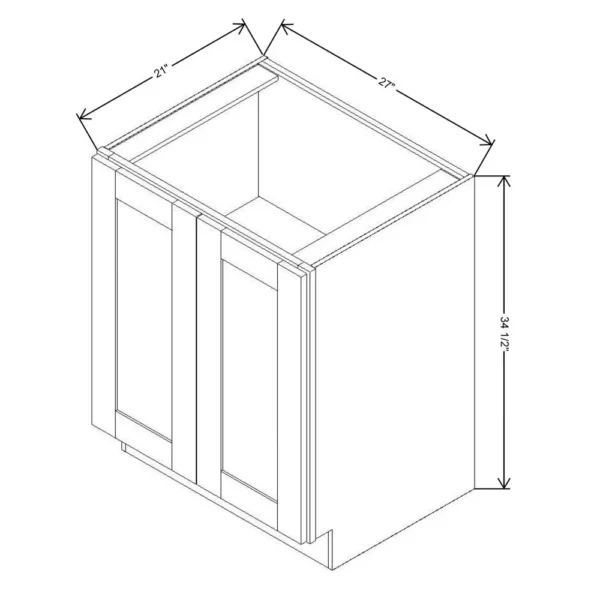 Fabuwood Allure Galaxy Desert Oak 27″ W X 34 1/2″ H X 21″ D Full Height Double Door Cabinet