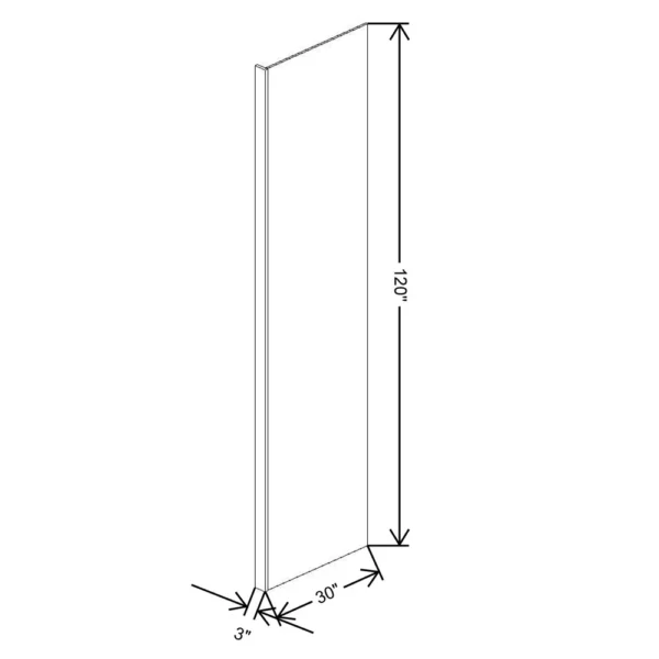 Fabuwood Allure Galaxy Desert Oak 3″ W X 120″ H X 30″ D Refrigerator End Panel