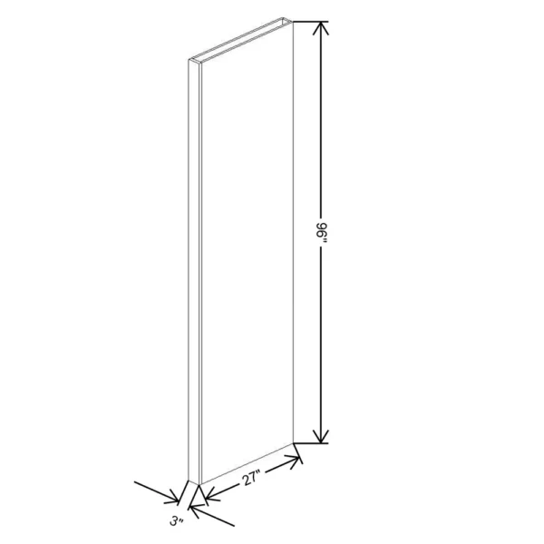 Fabuwood Allure Galaxy Desert Oak 3″ W X 96″ H X 27″ D Tall Column