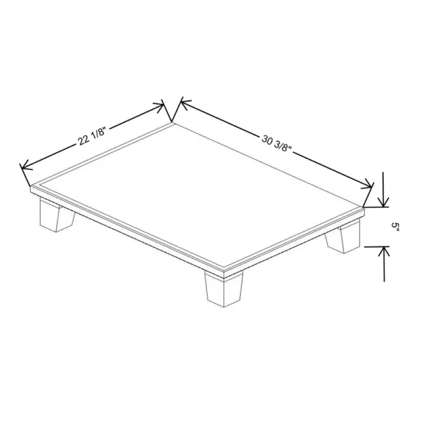 Fabuwood Allure Galaxy Desert Oak 30 3/8″ W X 5″ H X 22 1/8″ D Shaker Platform With Taper Feet For V30