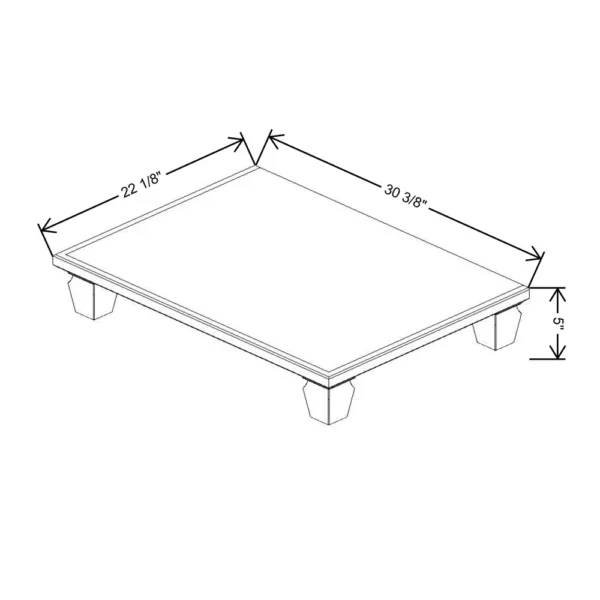 Fabuwood Allure Galaxy Desert Oak 30 3/8″ W X 5″ H X 22 1/8″ D Vera Platform With Cove Feet For V30