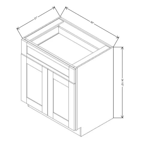 Fabuwood Allure Galaxy Desert Oak 30″ W X 34 1/2″ H X 21″ D Vanity Base Cabinet