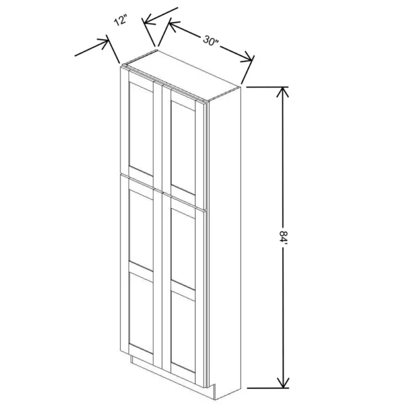 Fabuwood Allure Galaxy Desert Oak 30″ W X 84″ H X 12″ D Tall Pantry Cabinet