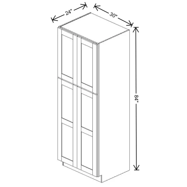 Fabuwood Allure Galaxy Desert Oak 30″ W X 84″ H X 24″ D Tall Pantry Cabinet