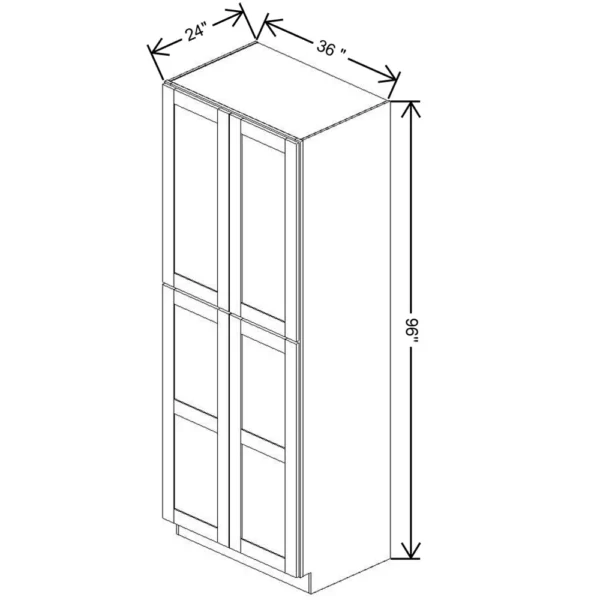 Fabuwood Allure Galaxy Desert Oak 36″ W X 96″ H X 24″ D Tall Pantry Cabinet