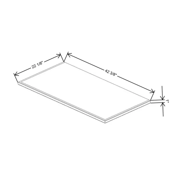 Fabuwood Allure Galaxy Desert Oak 42 3/8″ W X 1″ H X 22 1/8″ D Shaker Platform For V42