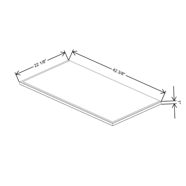 Fabuwood Allure Galaxy Desert Oak 42 3/8″ W X 1″ H X 22 1/8″ D Vera Platform For V42