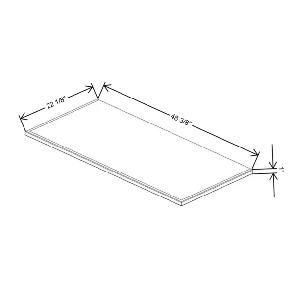 Fabuwood Allure Galaxy Desert Oak 48 3/8″ W X 1″ H X 22 1/8″ D Shaker Platform For V48