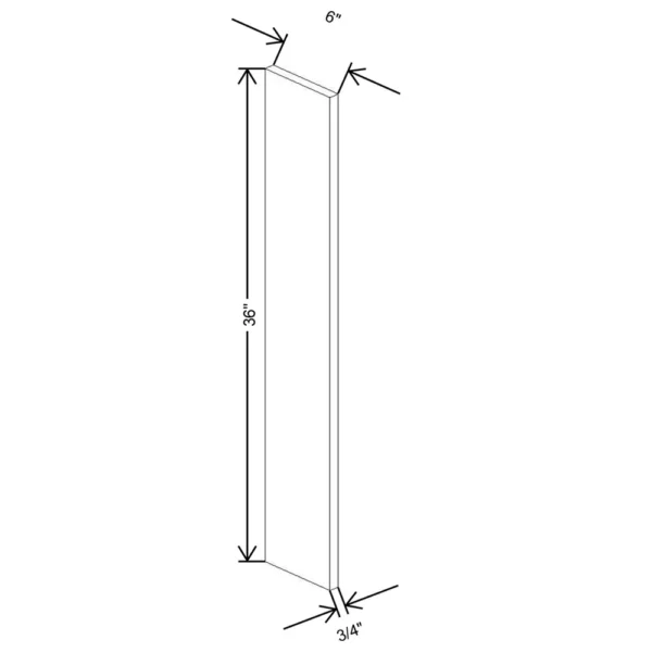 Fabuwood Allure Galaxy Desert Oak 6″ W X 36″ H Wall Filler