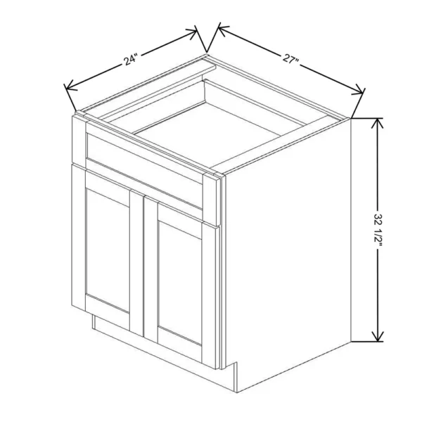 Fabuwood Allure Galaxy Frost 27″ W x 32 1/2″ H x 24″ D ADA Double Door Base Cabinet
