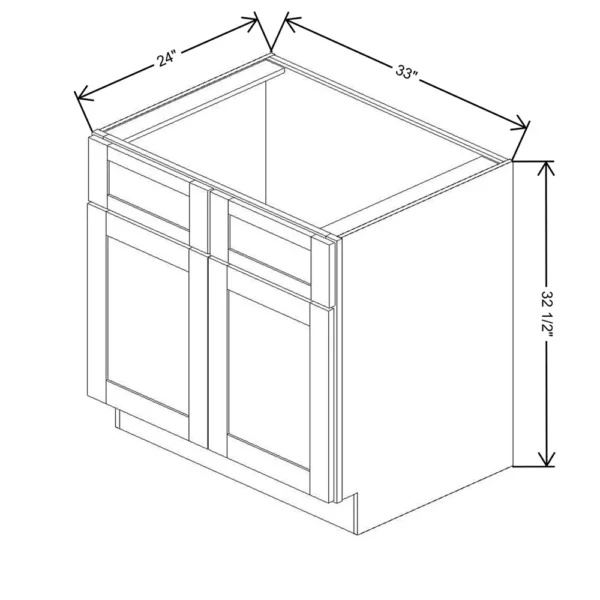Fabuwood Allure Galaxy Frost 33″ W x 32 1/2″ H x 24″ D ADA Sink Base Cabinet