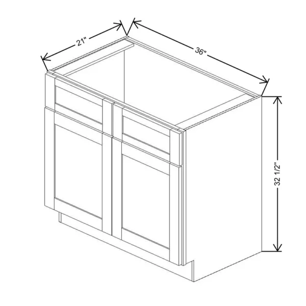Fabuwood Allure Galaxy Frost 36″ W x 32 1/2″ H x 24″ D ADA Vanity Sink Base Cabinet