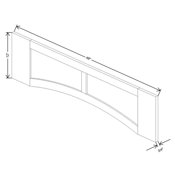 Fabuwood Allure Luna Kona 48″ W X 12″ H Arched-Raised Panel