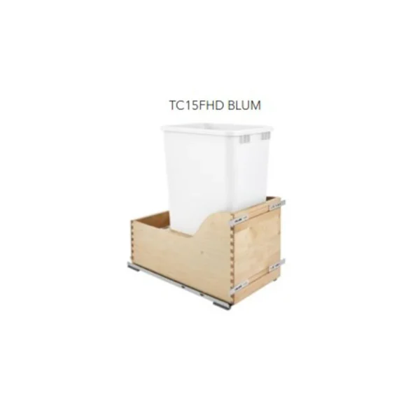 Fabuwood Allure Luna Truffle 15″ W Trash Can Full Height Door w/Blum Slides