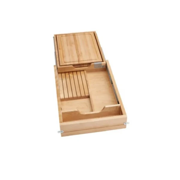 Fabuwood Allure Luna Truffle 18″ W Cutting Board & Knife Drawer w/Blum Sides