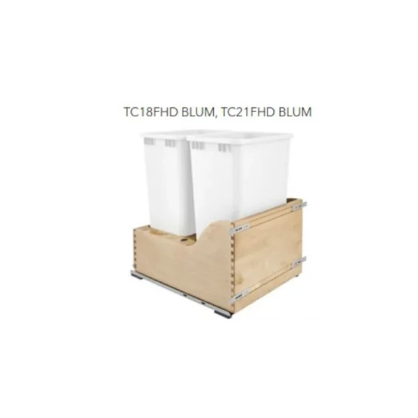 Fabuwood Allure Luna Truffle 18″ W Trash Can Full Height Door w/Blum Slides