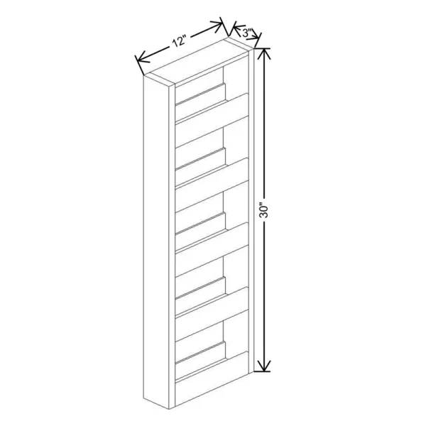 Fabuwood Allure Luna Truffle 3″ W X 30″ H Spice Pull Out Wall {Fil/Cab Ordered Separately}