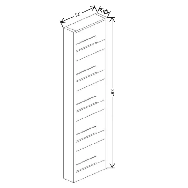 Fabuwood Allure Luna Truffle 3″ W X 36″ H Spice Pull Out Wall {Fil/Cab Ordered Separately}