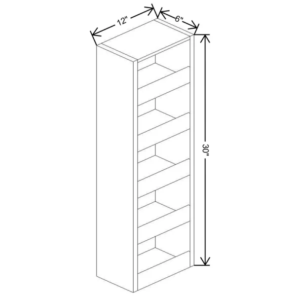 Fabuwood Allure Luna Truffle 6″ W X 30″ H Spice Pull Out Wall {Fil/Cab Ordered Separately}