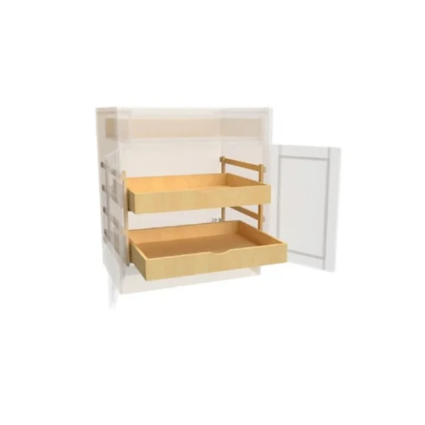 Fabuwood Allure Luna Truffle Roll Out Drawer 15″ W With 80 Extension Blum Slide