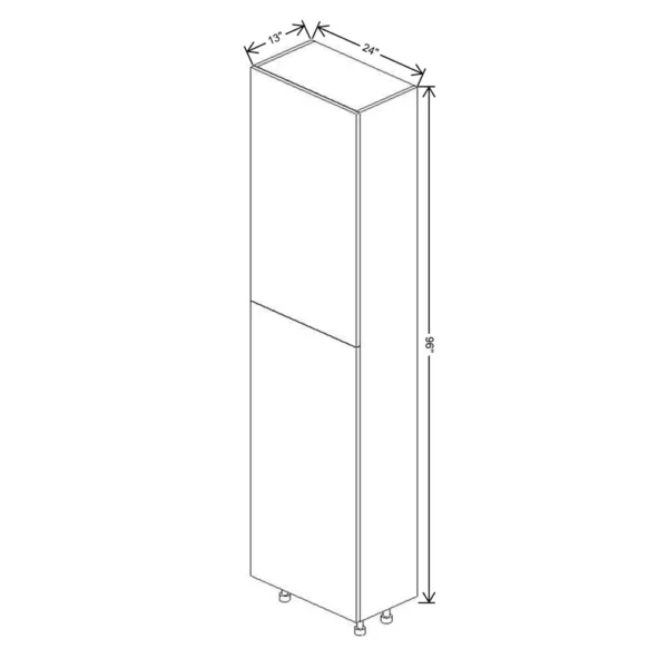 Fabuwood Ovela Catalina Bianco Gloss 24″ W X 96″ H X 13″ D Single Door Pantry Cabinet