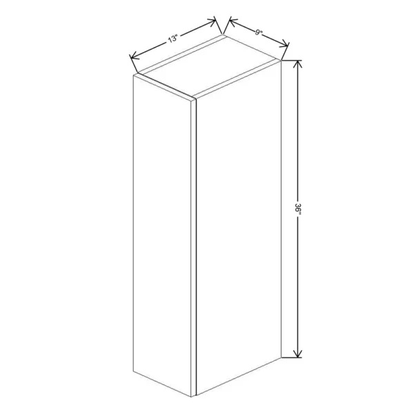 Fabuwood Ovela Tuscany Antracita 09″ W X 36″ H X 13″ D Single Door Wall Cabinet