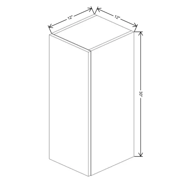 Fabuwood Ovela Tuscany Antracita 12″ W X 30″ H X 13″ D Single Door Wall Cabinet