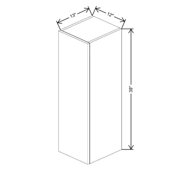 Fabuwood Ovela Tuscany Antracita 12″ W X 39″ H X 13″ D Single Door Wall Cabinet