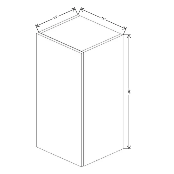 Fabuwood Ovela Tuscany Antracita 15″ W X 30″ H X 13″ D Single Door Wall Cabinet