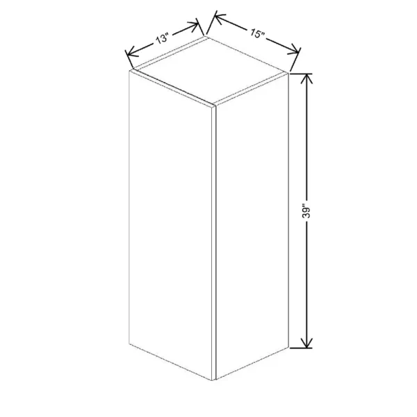 Fabuwood Ovela Tuscany Antracita 15″ W X 39″ H X 13″ D Single Door Wall Cabinet