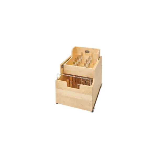 Fabuwood Ovela Tuscany Antracita 18″ W 2 Tier Cookware Organizer Insert W/Blum Sides