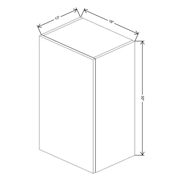 Fabuwood Ovela Tuscany Antracita 18″ W X 30″ H X 13″ D Single Door Wall Cabinet