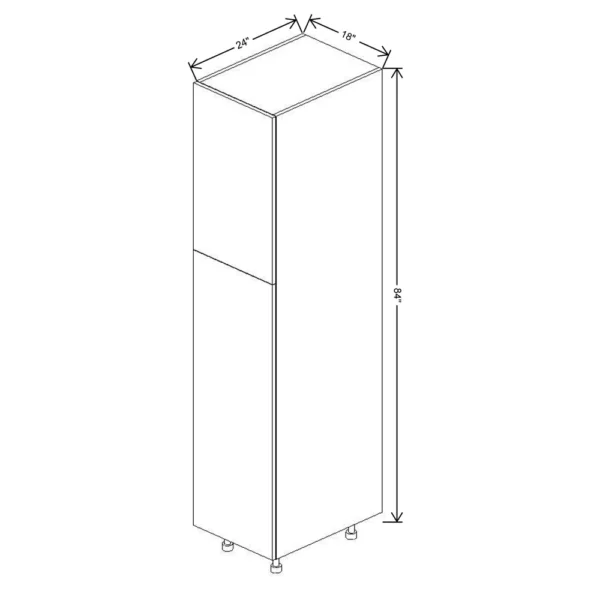 Fabuwood Ovela Tuscany Antracita 18″ W X 84″ H X 24″ D Single Door Pantry Cabinet