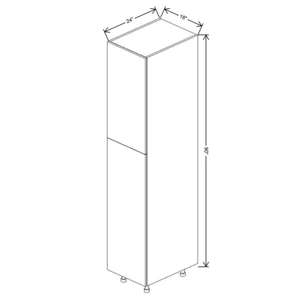 Fabuwood Ovela Tuscany Antracita 18″ W X 90″ H X 24″ D Single Door Pantry Cabinet