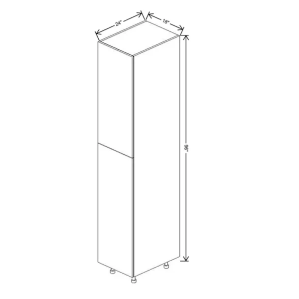 Fabuwood Ovela Tuscany Antracita 18″ W X 96″ H X 24″ D Single Door Pantry Cabinet