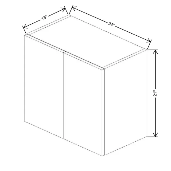 Fabuwood Ovela Tuscany Antracita 24″ W X 21″ H X 13″ D Double Door Wall Cabinet